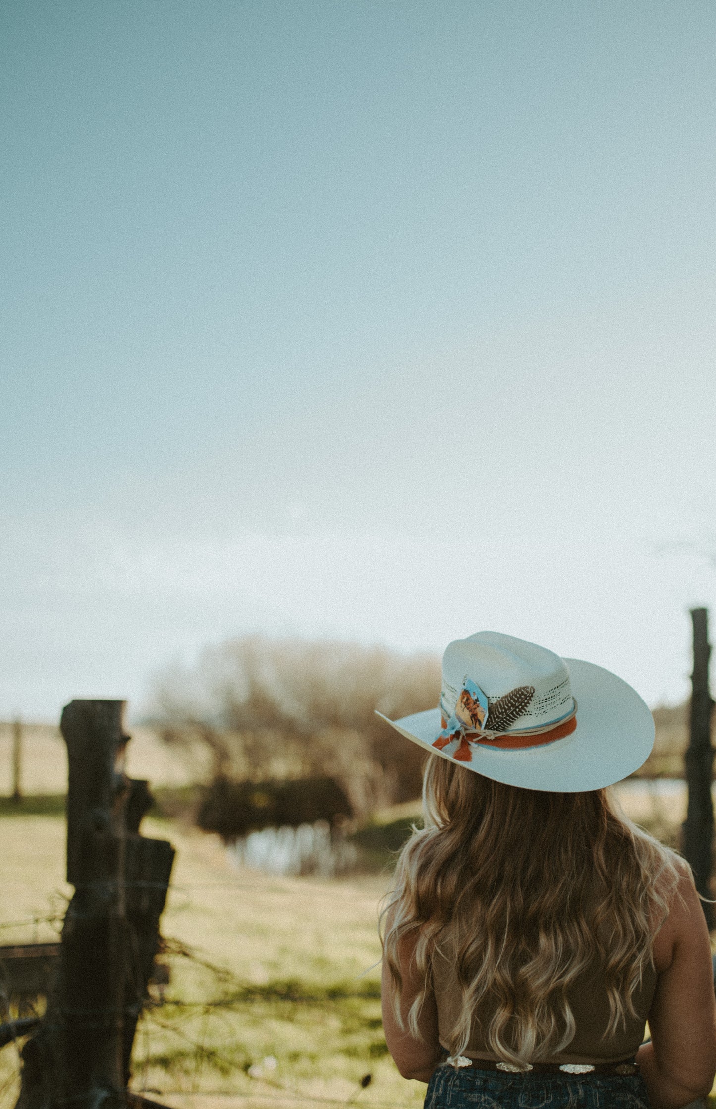 Denim Dreamer Straw Cowboy Hat