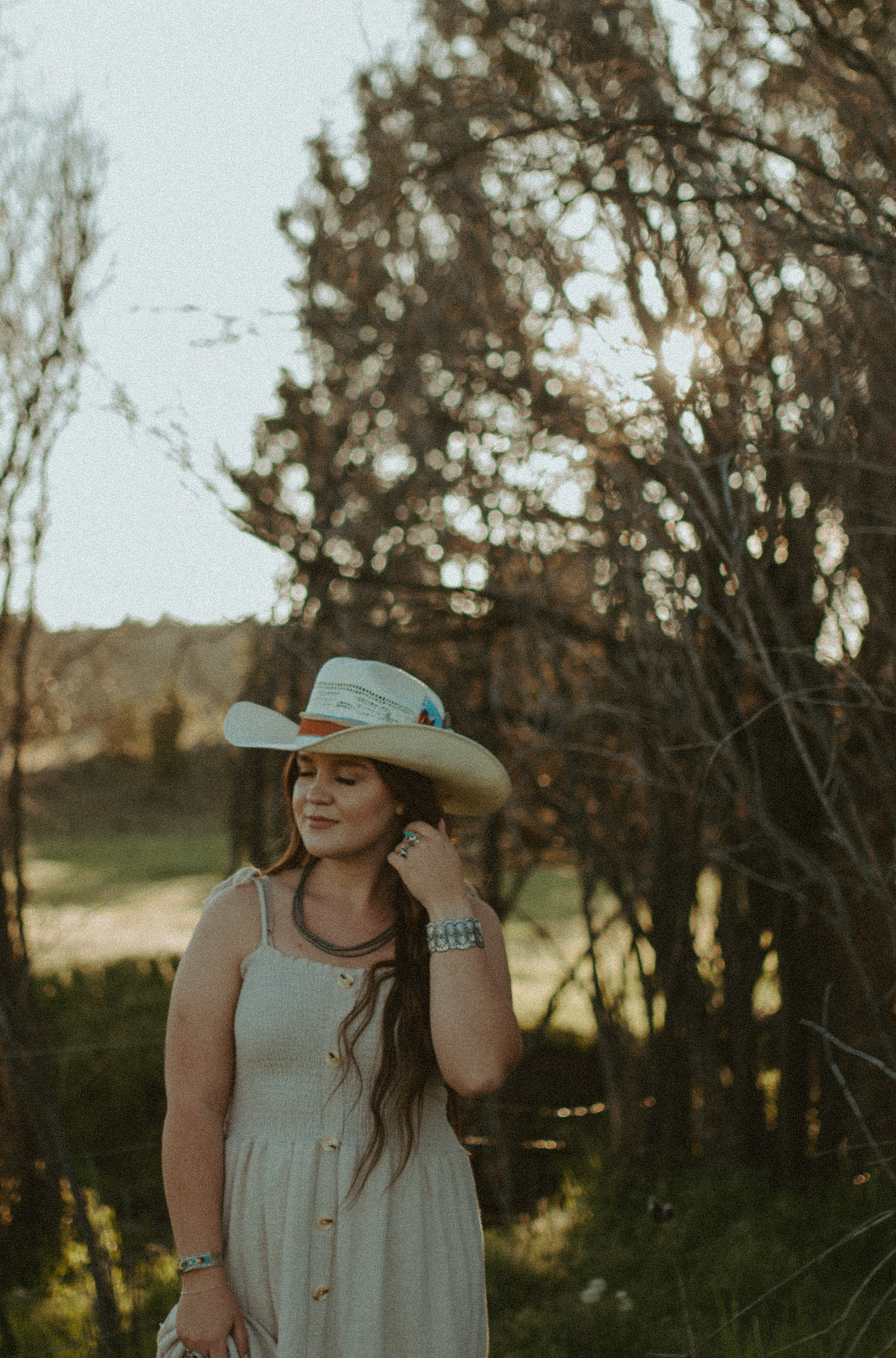 Denim Dreamer Straw Cowboy Hat