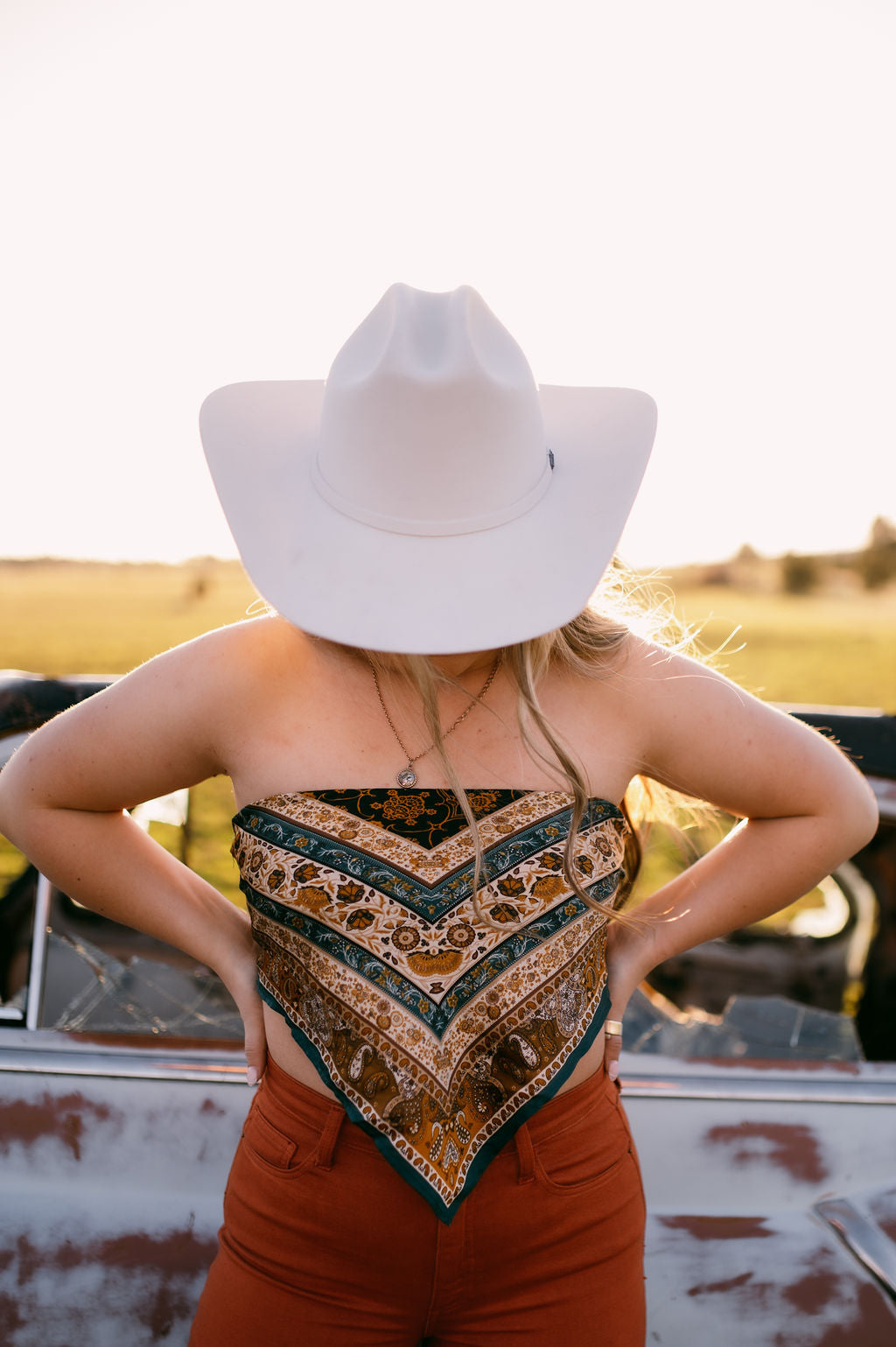 Turquoise Bandana Tube Top