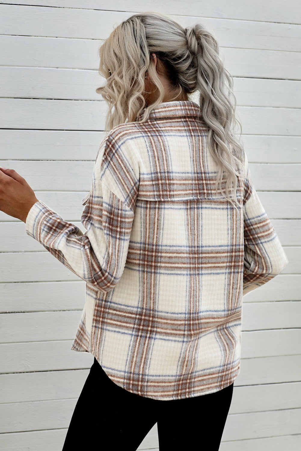 Plaid Half Zip Sweatshirt