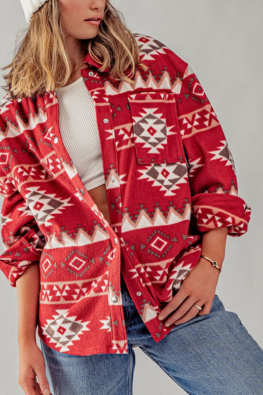 Red Aztec Shacket