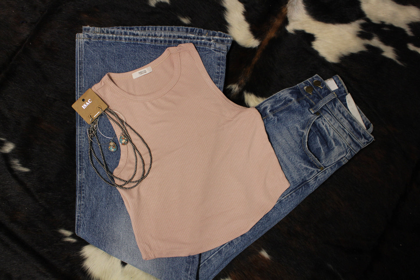 The Ivy Crop Tank (Dusty Pink)